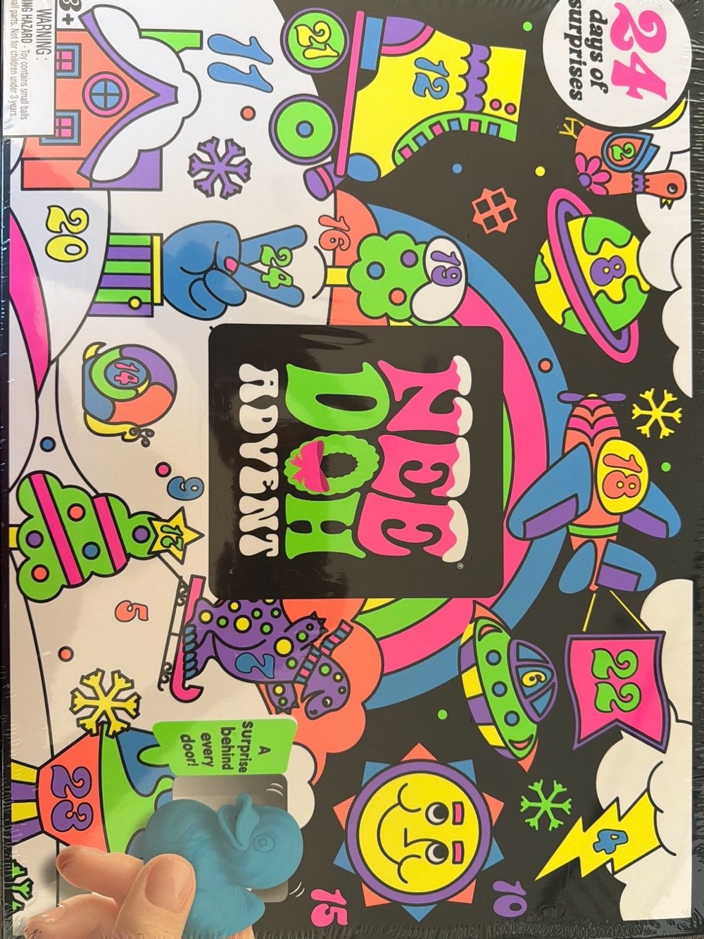 Nee doh Christmas Neon Pop Advent Calendar for Kids - Multicolor